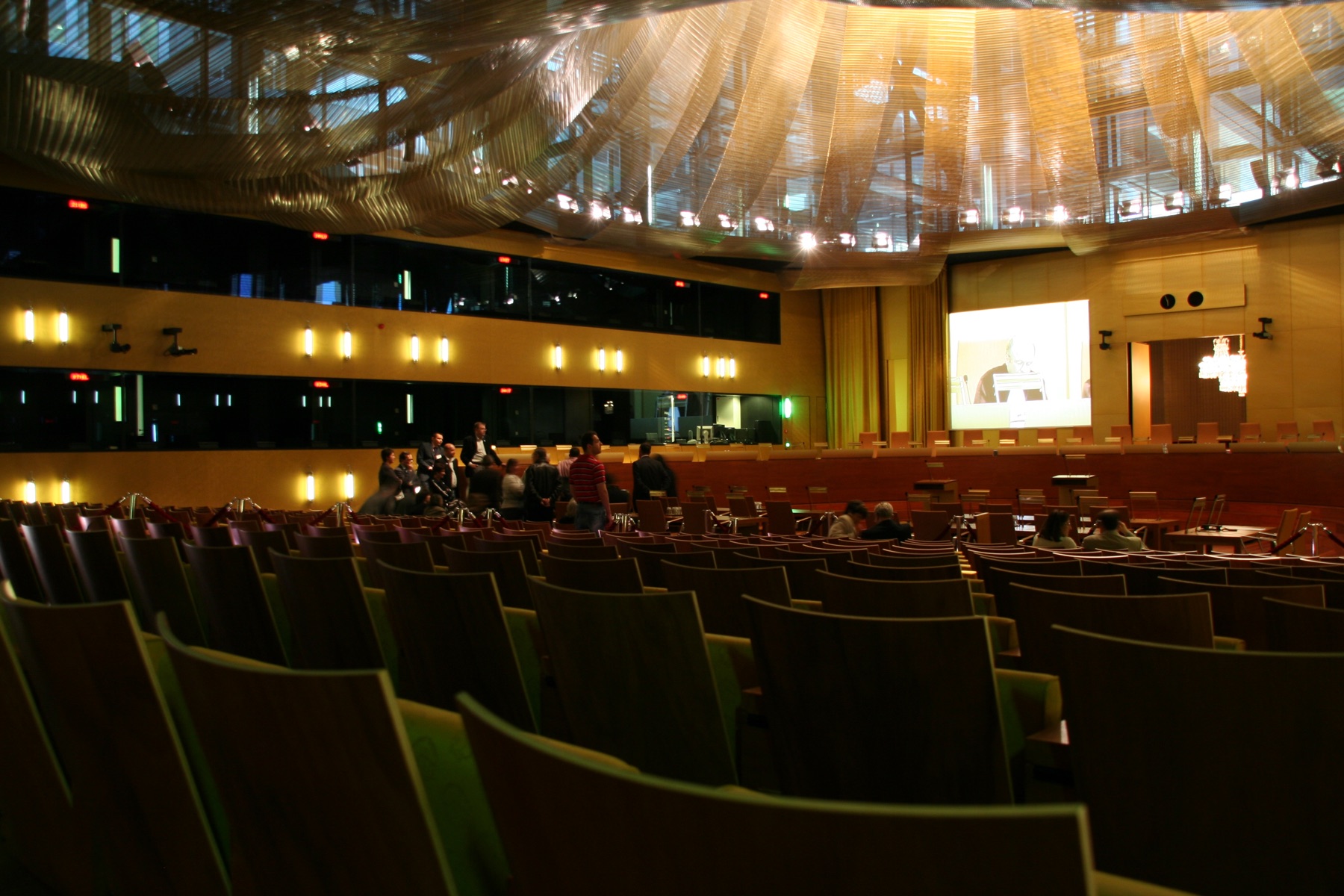 Grand courtroom at the European Court of Justice