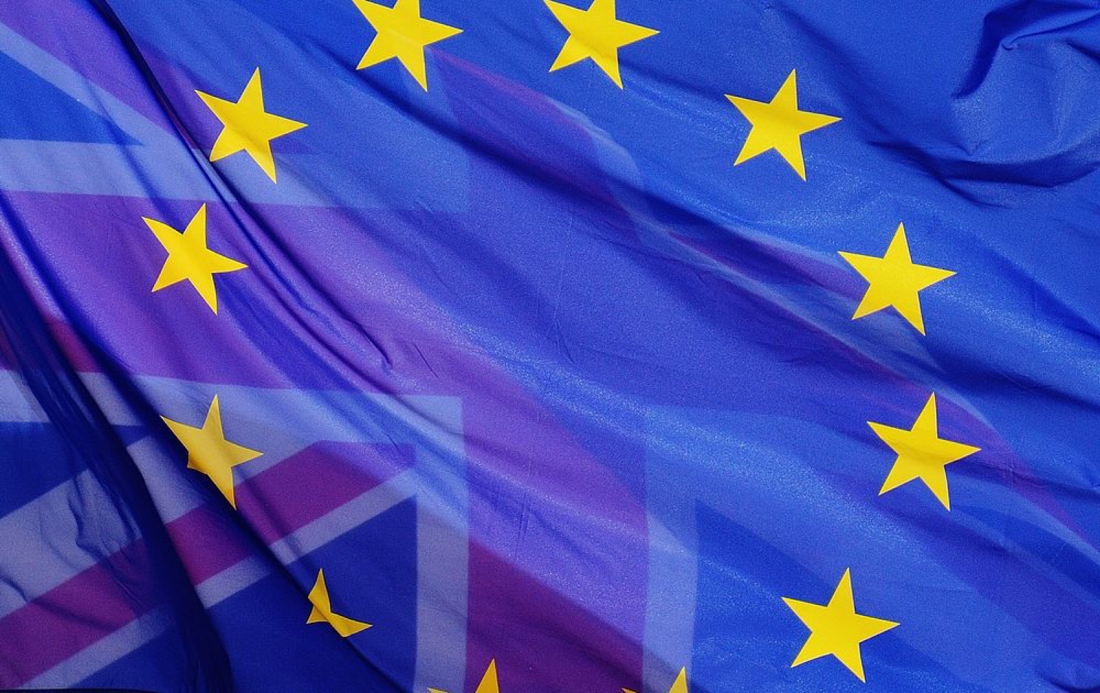 European Union flag moving in the wind